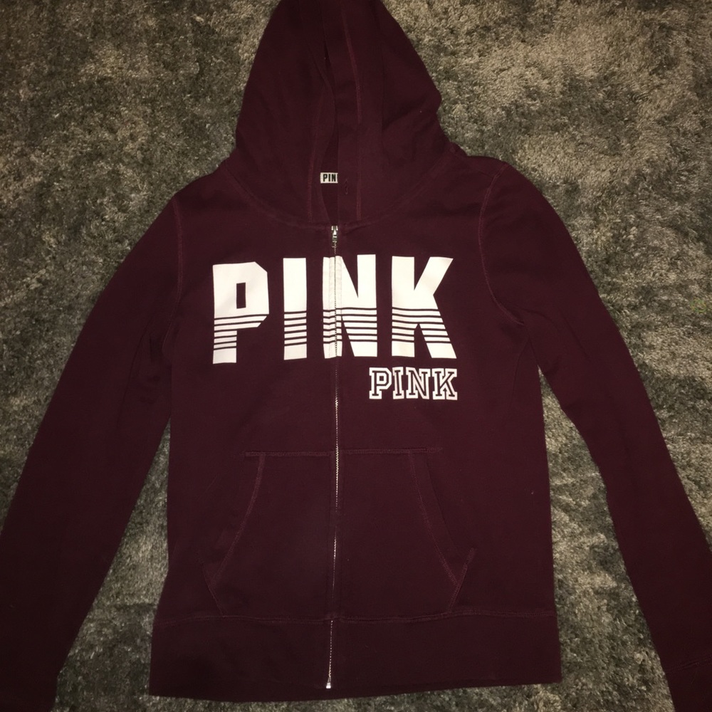 VS pink zip up hoodie